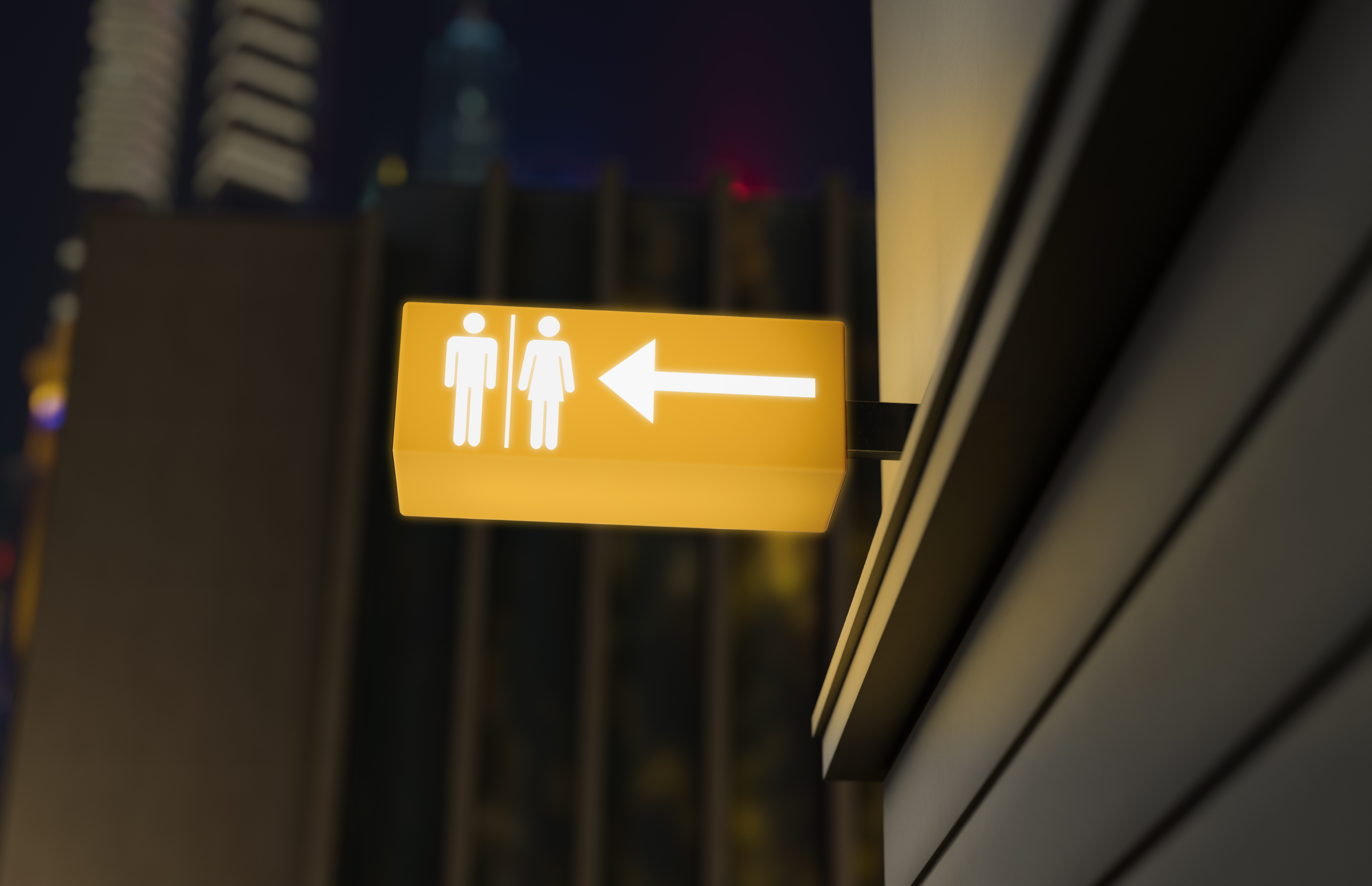 Projection Sign Night View